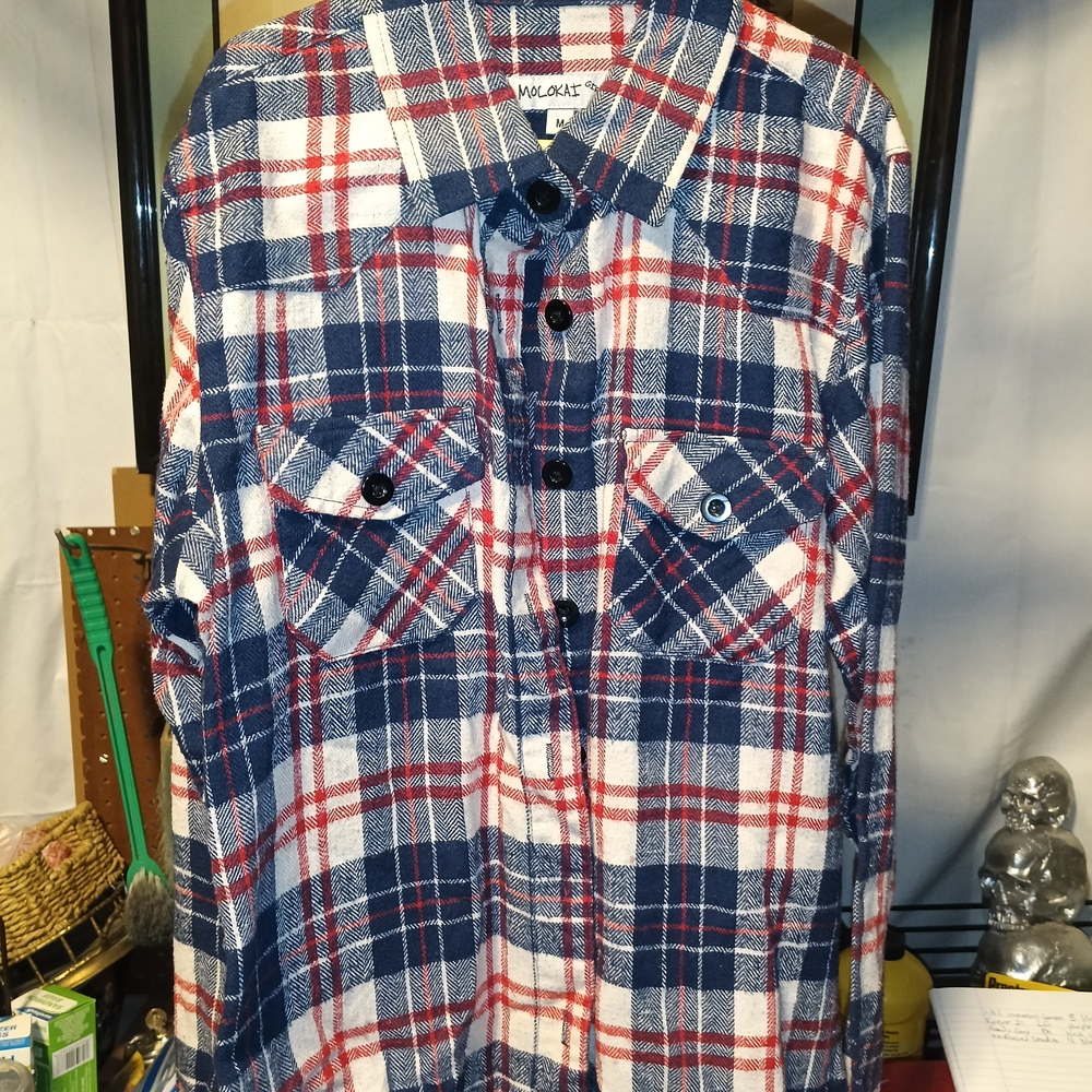 Navy Casual Button Down Shirt with Soft Fabric and Relaxed Fit